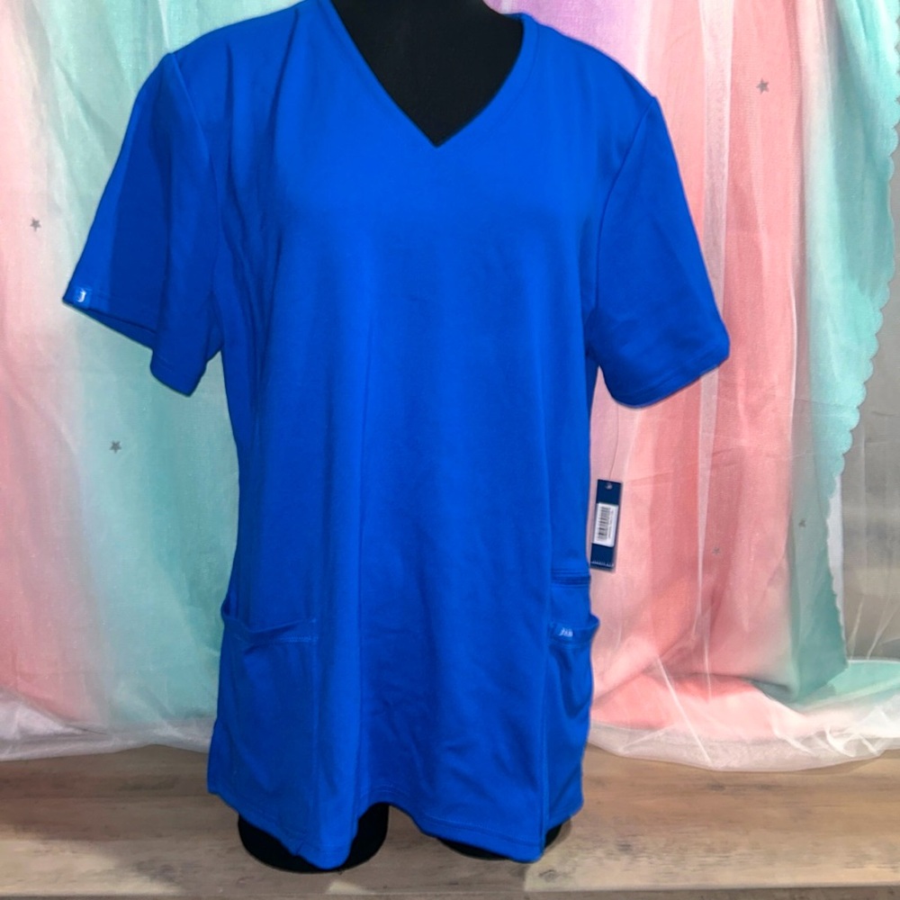 Jaanuu Royal Blue Scrub Top -2X